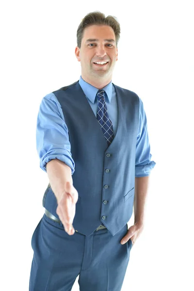 Business or sales man handshake — Stock Photo, Image