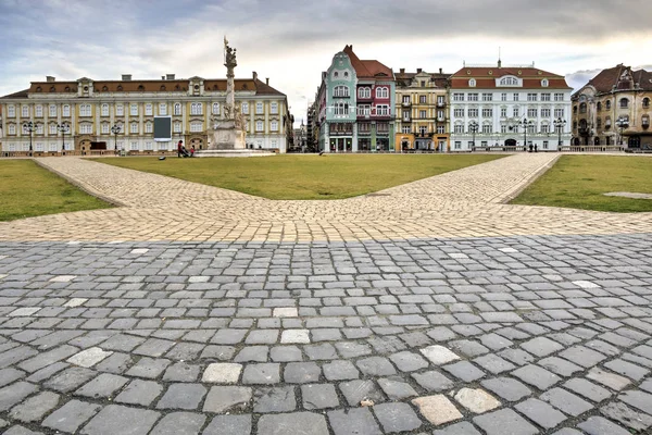 Union square w mieście Timisoara, Rumunia — Zdjęcie stockowe