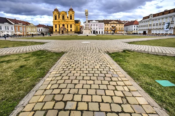 Timisoara'nın Union square, Romanya — Stok fotoğraf