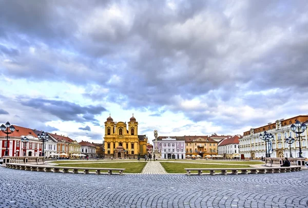 Timisoara'nın Union square, Romanya — Stok fotoğraf