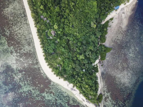 Vista Superior Playa Aislada Norte Busuanga Island Palawan Kaniki Point —  Fotos de Stock