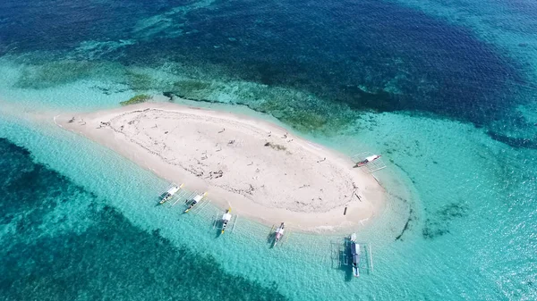 Aerial Naked Island Siargao — Stock Photo, Image