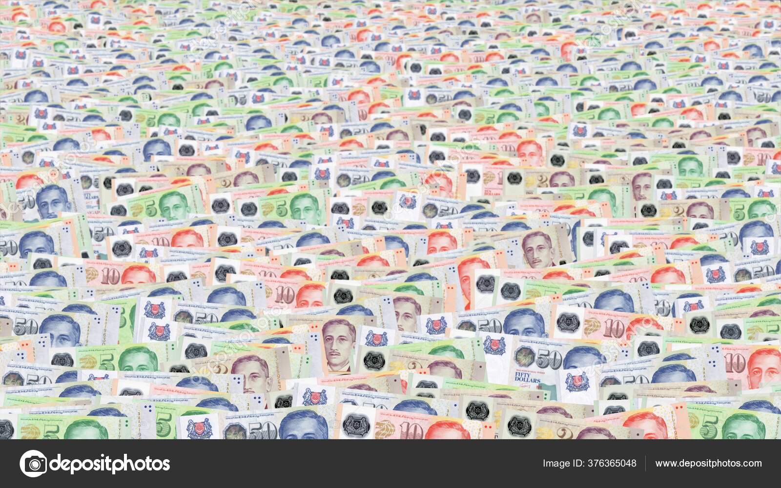 新加坡元随机面额的背景Sgd货币新加坡的纸币或钞票——图库图片© MikeEdwards #376365048