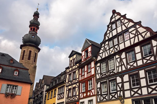 Half-timbered buildings on the Market square of the town of Cochem, Germany — Stock Photo, Image