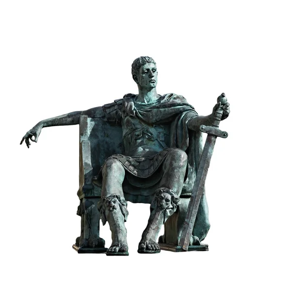 Bronze statue of Constantine I in York, UK — Stock Photo, Image