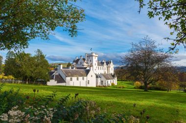 BLAIR ATHOLL, PERTHSHIRE, SCOTLAND / UNITED KINGDOM - 24 Ekim 2017: Blair Kalesi, Atletizm Dükü 'nün evi,
