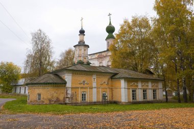 Sonbahar, Veliky Ustyug, Rusya Federasyonu Michael Archangel manastırda Prelocation kilise görünümünü