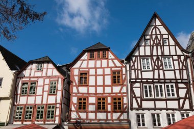 Limburg an der Lahn, Almanya eski merkezinde tarihi ahşap çerçeveli evler