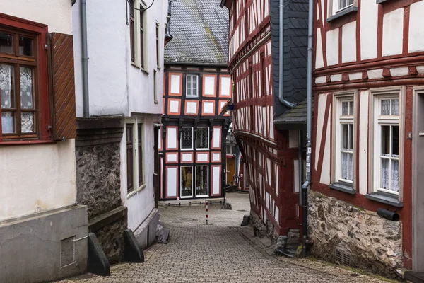 Narrow street of the old historical city Limburg an der Lahn, Germany — Stock Photo, Image