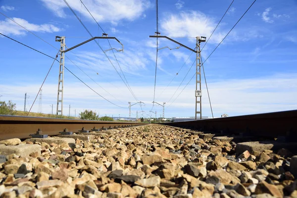 A estrada de ferro vira . — Fotografia de Stock