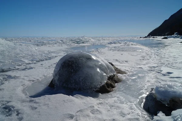태양에 빙원의 수평선 — 스톡 사진