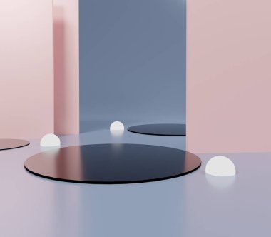 Parlak lüks podyumun 3D görüntüsü