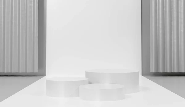 3d abstrato formas geométricas mínimas. pódio de luxo brilhante para yo — Fotografia de Stock