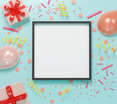 3D soyut minimum geometrik formlar. Model için boş çerçeve. Ne?