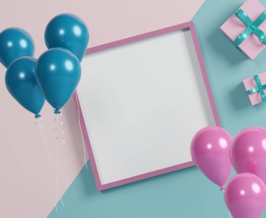 3D soyut minimum geometrik formlar. Model için boş çerçeve. Ne?