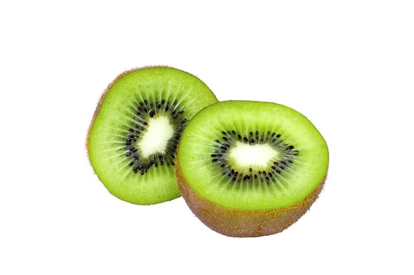 Ripe fresh kiwi fruits and half sliced — Stock Photo, Image