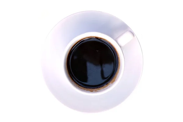 Taza blanca con café negro o Americano — Foto de Stock
