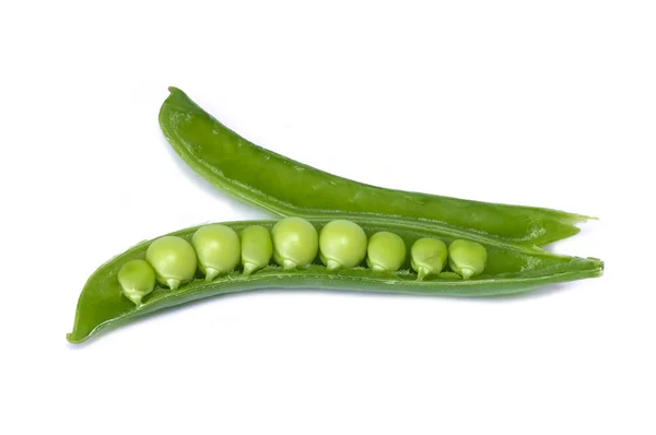 Mogna färska gröna ärtor kapsel och bönor — Stockfoto