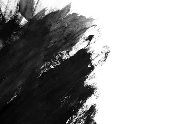 Textura abstracta de tinta negra Estilo japonés sobre fondo blanco . — Foto de Stock