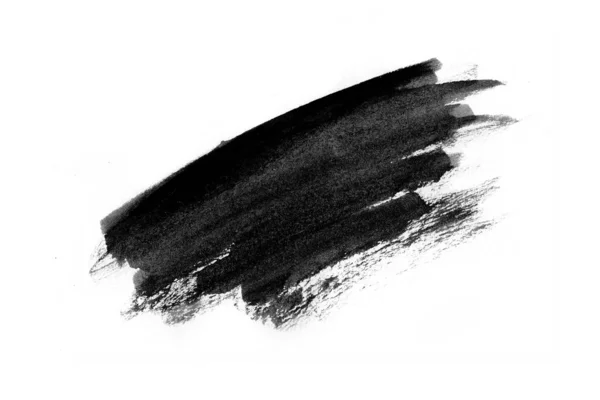 Texture abstraite encre noire style Japon sur fond blanc . — Photo