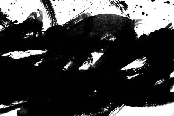 Abstract black ink texture Japan style on a white background. — 스톡 사진