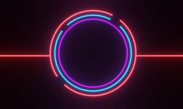 3D neon fény háttér. Kék, rózsaszín és ultraibolya színű, hogy — Stock Fotó