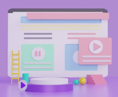 Yaratıcı I için tarayıcı penceresi, sosyal ağ veya web sayfası tasarımı