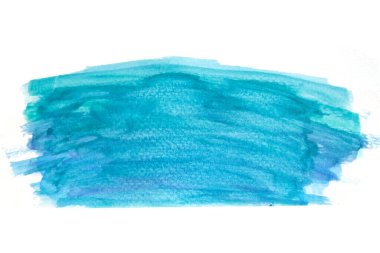 Beyaz bir arkaplanda el boyası ile kağıda sıçrayan soyut suluboya dokusu.