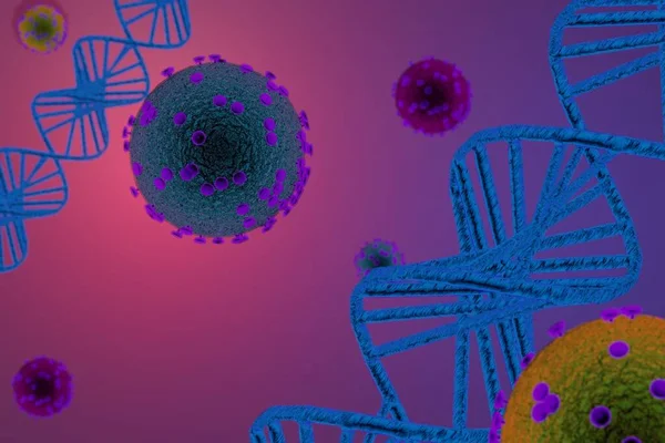 Rendu Virus Corona Qui Provoque Infection Srmo Grippe Sras Cette — Photo