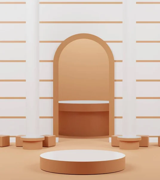 Abstrakcyjne Minimalne Formy Geometryczne Błyszczące Luksusowe Podium Dla Twojego Designu — Zdjęcie stockowe
