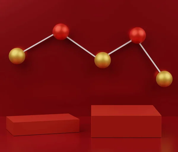 Abstrakcyjne Minimalistyczne Formy Geometryczne Błyszczące Luksusowe Podium Dla Twojego Designu — Zdjęcie stockowe