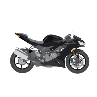 Siyah çizgili motor sporu. en hızlı motosiklet
