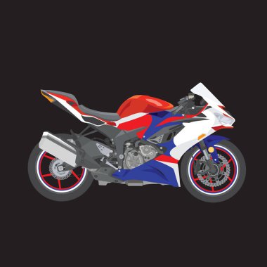 Rus bayrağı çizgili motor sporu. en hızlı motosiklet
