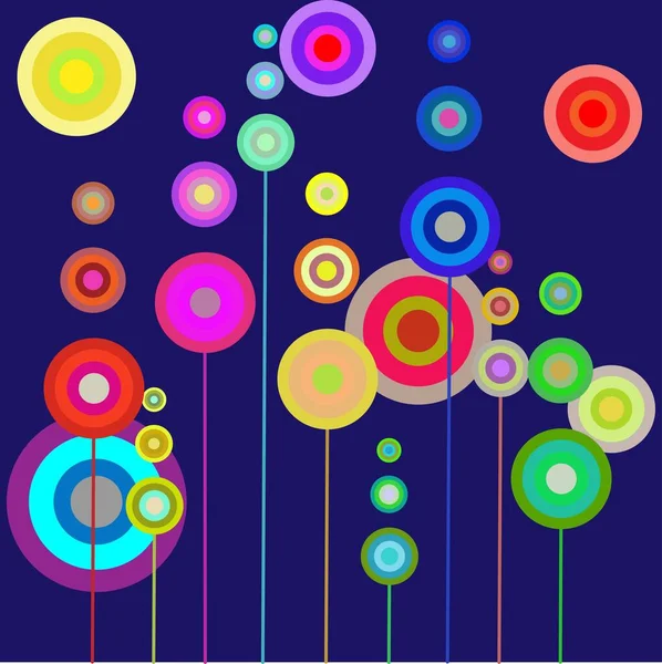 vector abstract pattern with multicolored circles