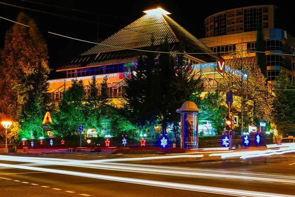 Sochi Boa Noite Passeios Turísticos Pela Cidade — Fotografia de Stock