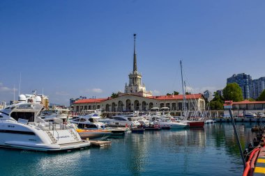 Rusya, Sochi - 30 Nisan 2018: Sochi. Liman. İstasyonu