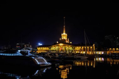 Rusya, Sochi - 30 Nisan 2018: Sochi. Liman. İstasyonu