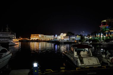 Rusya, Soçi-30 Nisan 2018: Soçi. Liman. Tekneler ve yatlar
