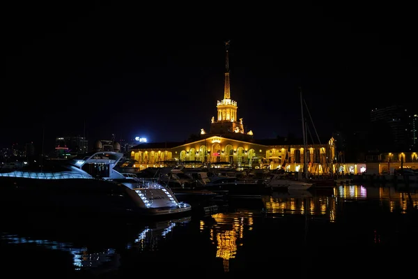 Rússia Sochi Abril 2018 Sochi Porto Marítimo Estação — Fotografia de Stock