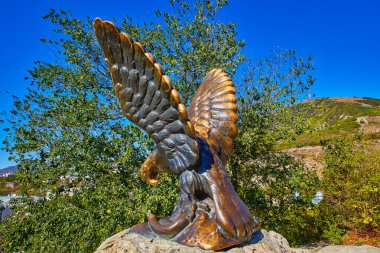 Pyatigorsk 'ta. Tatil yeri manzarası. Bronz Kartal