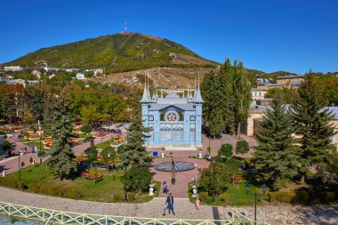 Pyatigorsk 'ta. Tatil yeri manzarası. Şehir Eğlence Parkı