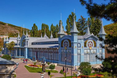 Pyatigorsk 'ta. Tatil yeri manzarası. Şehir Eğlence Parkı
