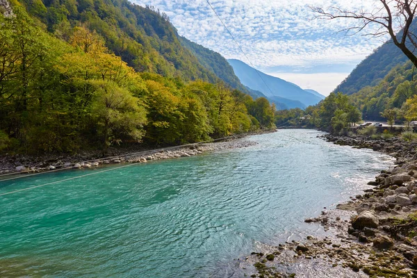 Dağ Abhazya Göller Nehirler — Stok fotoğraf