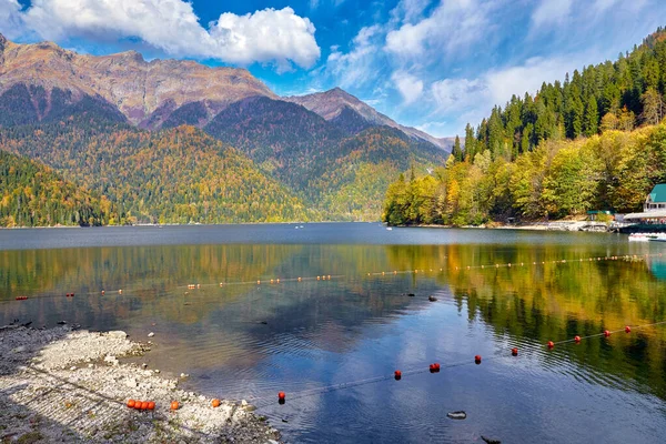 Horská Abcházie Horské Jezero Ritsa — Stock fotografie