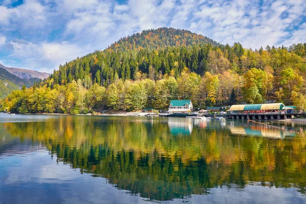 Horská Abcházie Horské Jezero Ritsa — Stock fotografie