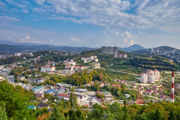 Sotschi Blick Auf Die Stadt Aus Der Höhe Herbst — Stockfoto