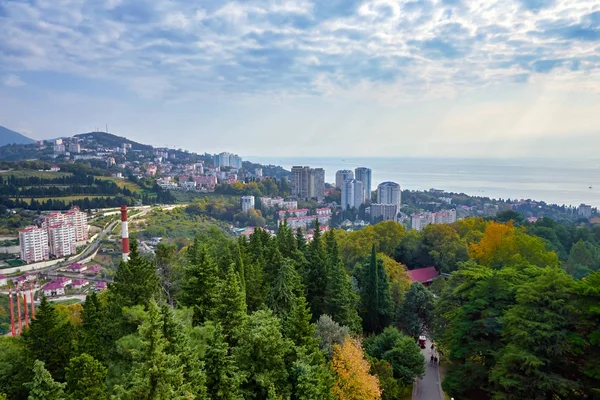 Sochi Vistas Cidade Uma Altura Outono — Fotografia de Stock