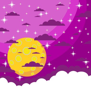Gece arka plan. Vektör