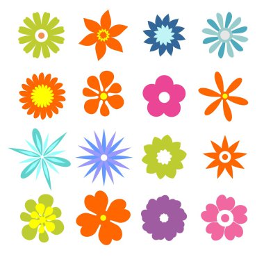 Düz simgesi çiçek kümesi