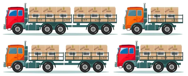 送货服务卡车 — 图库矢量图片